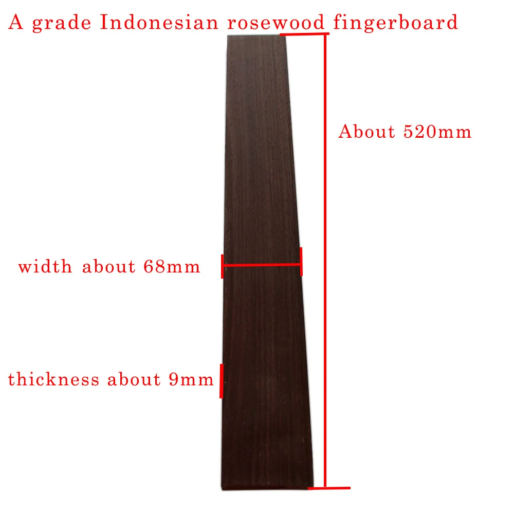 Handmade A Grade Indonesia SONOKELING Wood Guitar Fingerboard Material DIY Rosewood Fingerboard Guitar Accessories 520*70*10mm