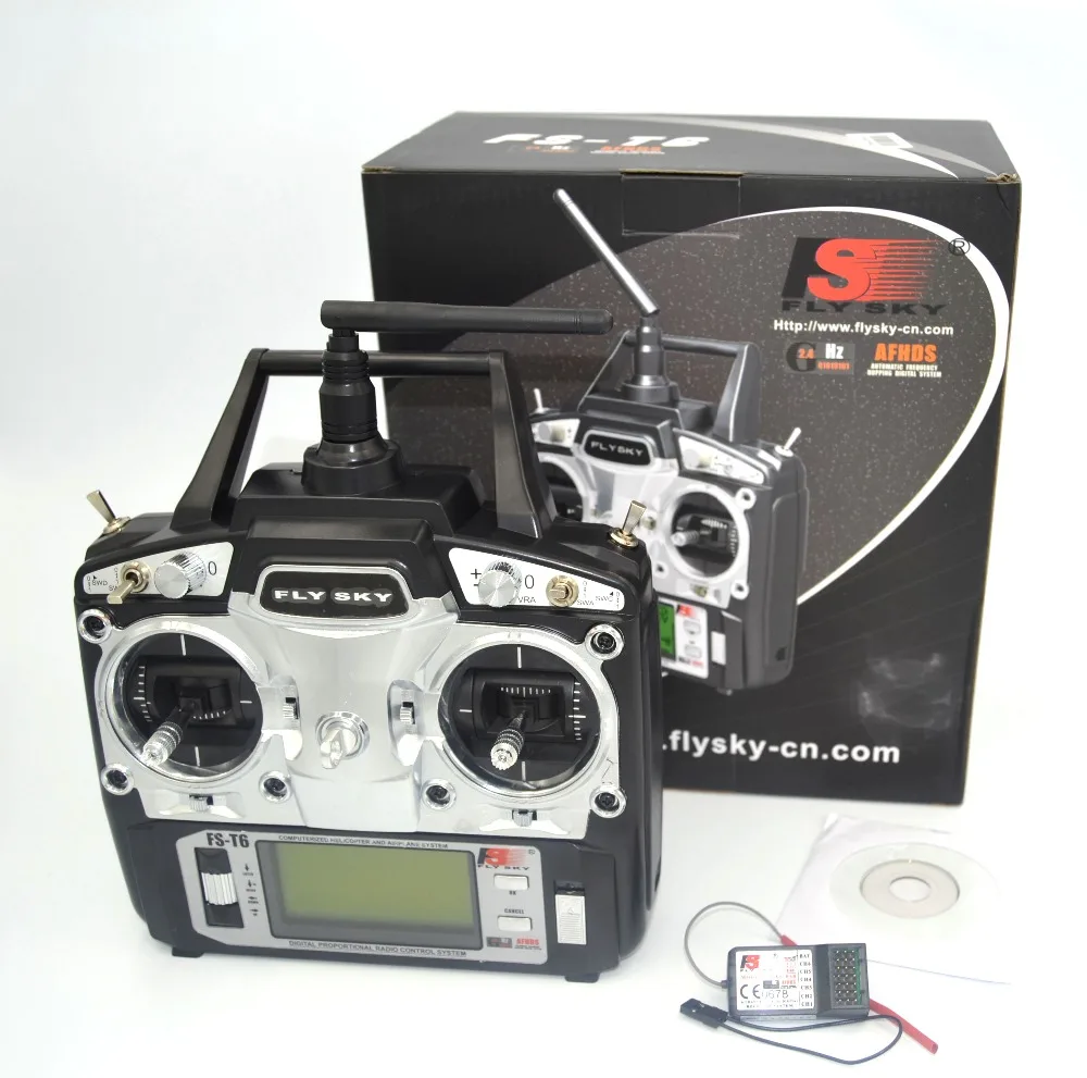 drone FlySky FS-T6 2.4G 6CH TX RX FS-R6B RC Radio Control Transmitter Receiver System