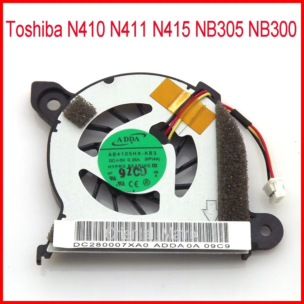 

New AB4105HX-KB3 DC5V 0.35A Cooler Fan Replacement For Toshiba N410 N411 N415 NB305 NB300 CPU Cooler Fan