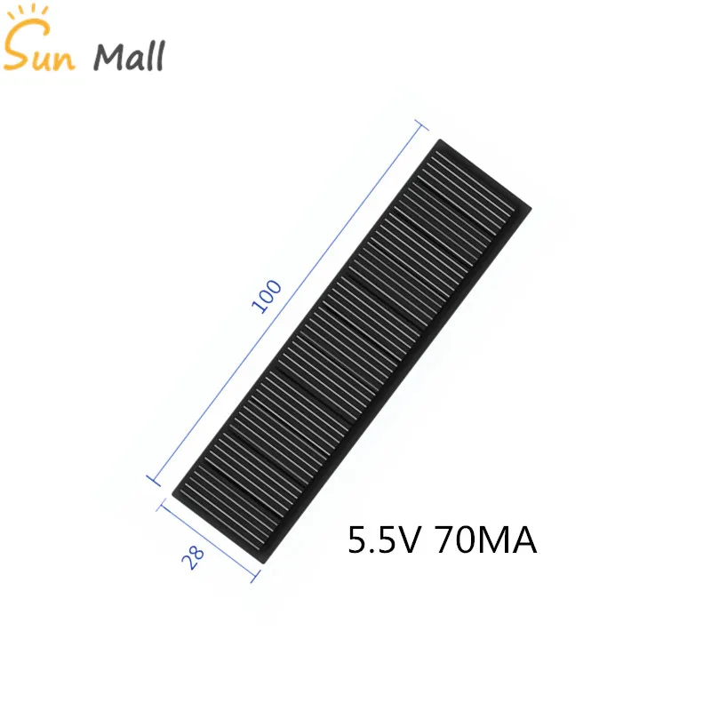 미니 모노 태양 전지 패널 – DIY 장난감 및 태양 잔디 조명 센서용 손전등 (5.5V, 5V, 70mA)