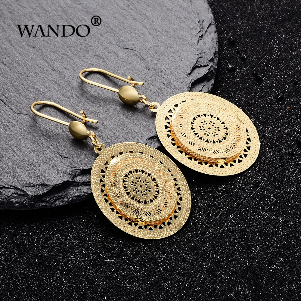 

Classic Water Drop Gold Color Earrings For Women Men Ethiopian Jewelry Nigeria,Congo,Arab Lover Gifts E53