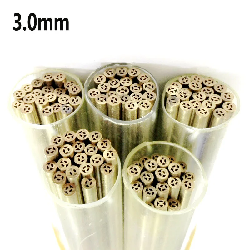 EDM Drilling Brass Electrode Tube multihole 1.5/2.0/2.5/3.0*400mm Ziyang 4 Holes for WEDM Drilling Machine