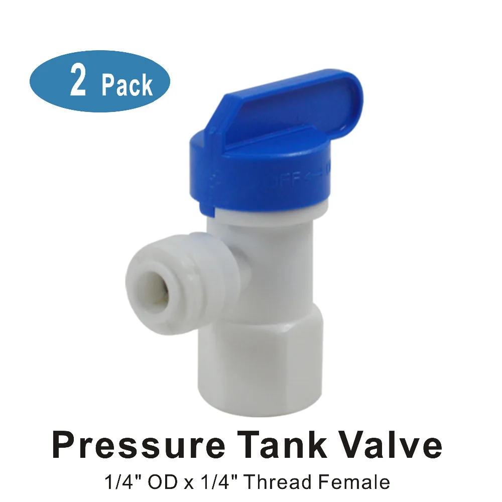 1/4-Inch Storage Pressure Tank Ball Valve Quick Connect Parts fitting for Water Filters/ Reverse Osmosis RO System