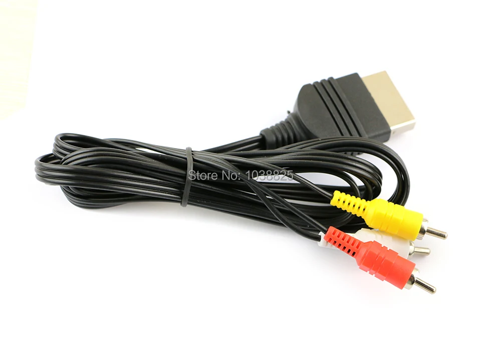 10pcs/lot Composite Audio Video Cord AV Cable for Xbox Cord Adapter Converter Connector Component Lead 3RCA Cable