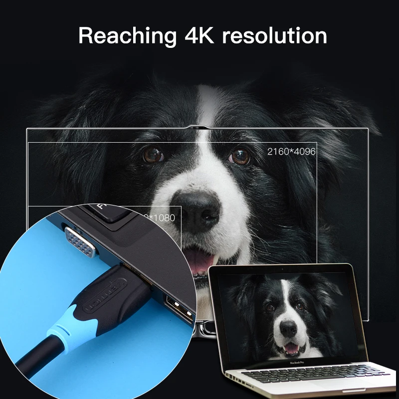 Vention สาย HDMI 2.0ความเร็วสูง4K 3D 60Hz HDMI To HDMI สายชาย-ชายสำหรับ HD TV LCD แล็ปท็อป PS3โปรเจคเตอร์สายคอมพิวเตอร์