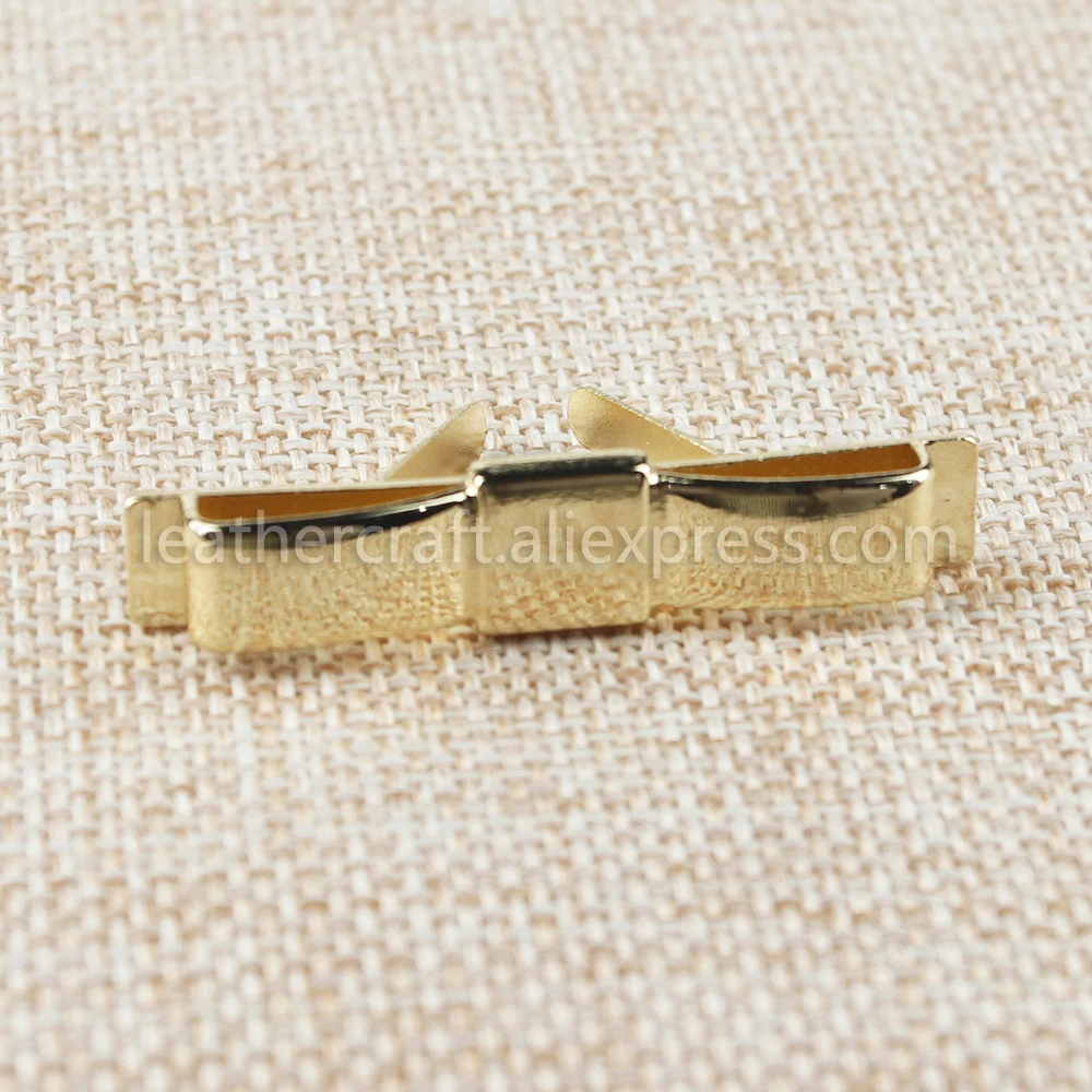 1 Stück Metall-Schleifenverschluss, süße Schleifen-Schnalle, Conchos-Schnallen, Taschen-, Hut-Dekor, Hardware, DIY-Lederhandwerkszubehör, Goldfarben, 47 mm (1-7/8") – Detail 5