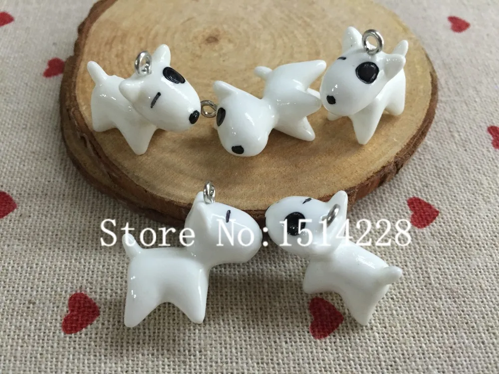 Mina Free shipping!  Cute animal charms.3D resin big eye dog pendant for key chain/phone decoration,DIY.