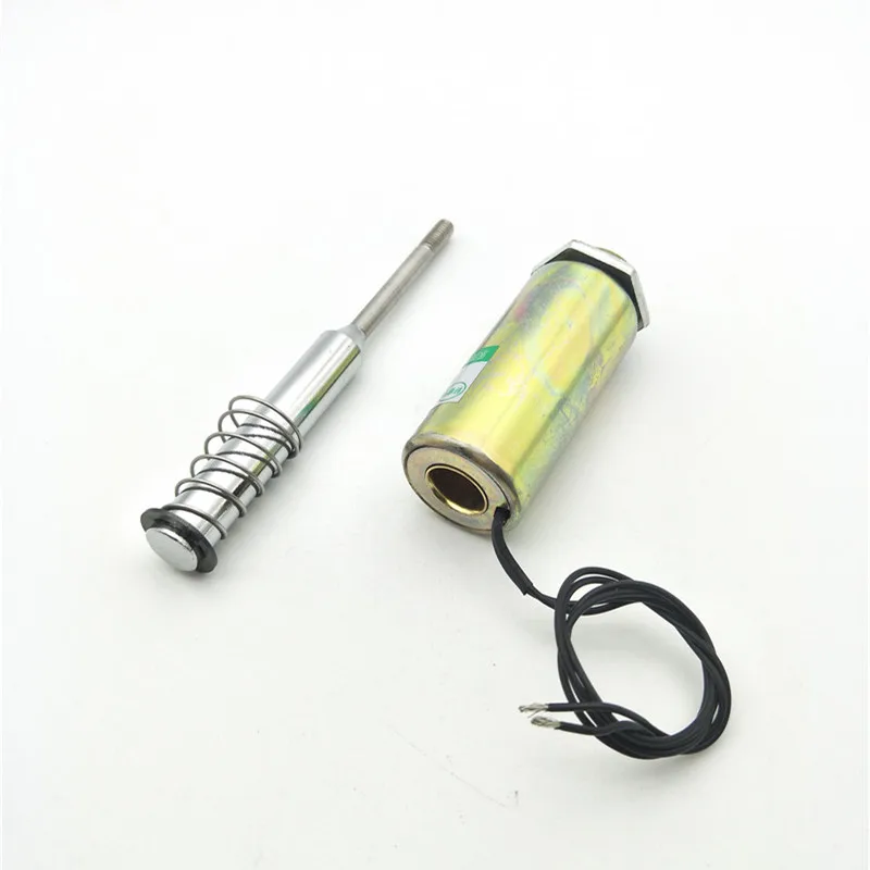 High quality DC 12/24V 10mm 300g Push Pull Type Tubular Motion Solenoid Electromagnet Free shipping