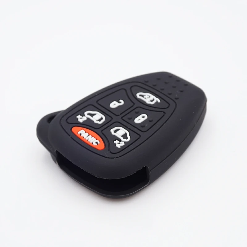 Cocolockey Silicone Key Cover Case Fit for 2004 2005 2006 2007 Dodge Chrysler Town & Country 7Buttons Remote Key Fob