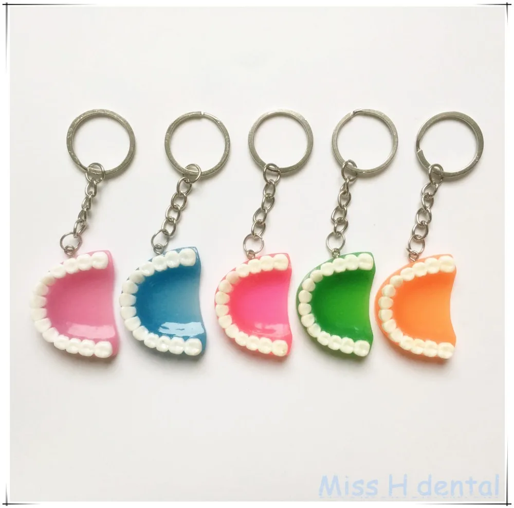 

Hot sale ! 5 Pcs Simulation teeth / gums keychain creative gifts fashion gift small business dental hospitals and clinics