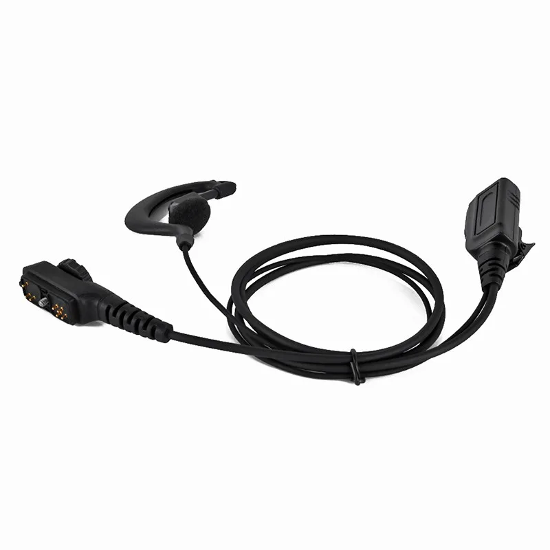 Black G-shape Ear Hook Earpiece for Hytera Walkie Talkie HYT PD780 Headset Microphone for Hytera PT580H PD702 Radio Headset