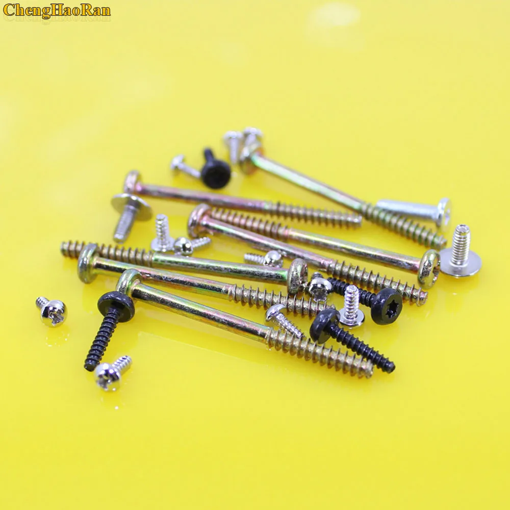 Chenghaئران 1 مجموعة مجموعة كاملة البلاستيك الأسود ل PS3 سليم وحدة التحكم مسامير المسمار قواعد مطاطية مجموعة غطاء مسامير عدة إصلاح أجزاء استبدال