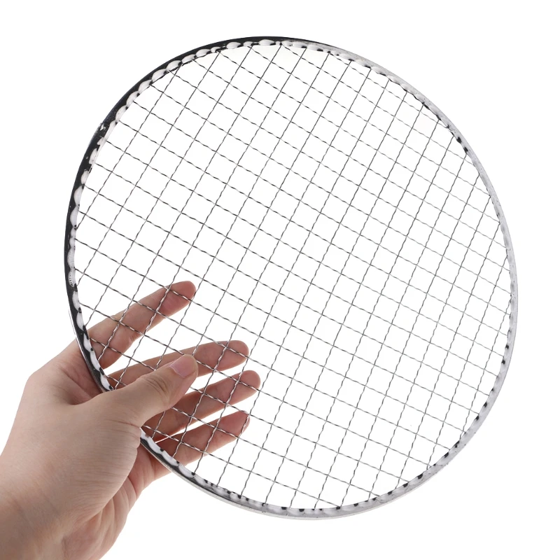 VFGTERTE 26/28/30/33cm BBQ Grill Round Grilling Meshes kitchen Outdoor Camping Vegetables Fish Seafood Cooking BBQ Tools