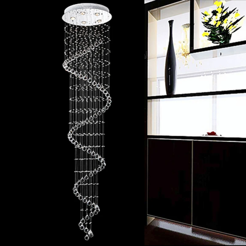 

Modern led Pendant Light Dining Room Hanging Lamps Luxury LED Modern Chain Pendant Lamp Indoor Home Stair Crystal Hanging Light