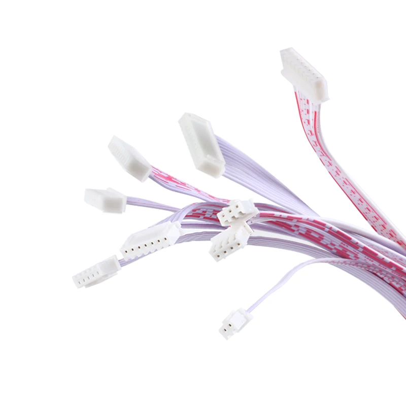 Connecteur de câble JST XH2.54 XH, 2.54mm, simple/double tête, 2 P/3/4/5/6/7/8/9/10P12, pas de broche, rouge, bleu, prise mâle femelle, 5 pièces