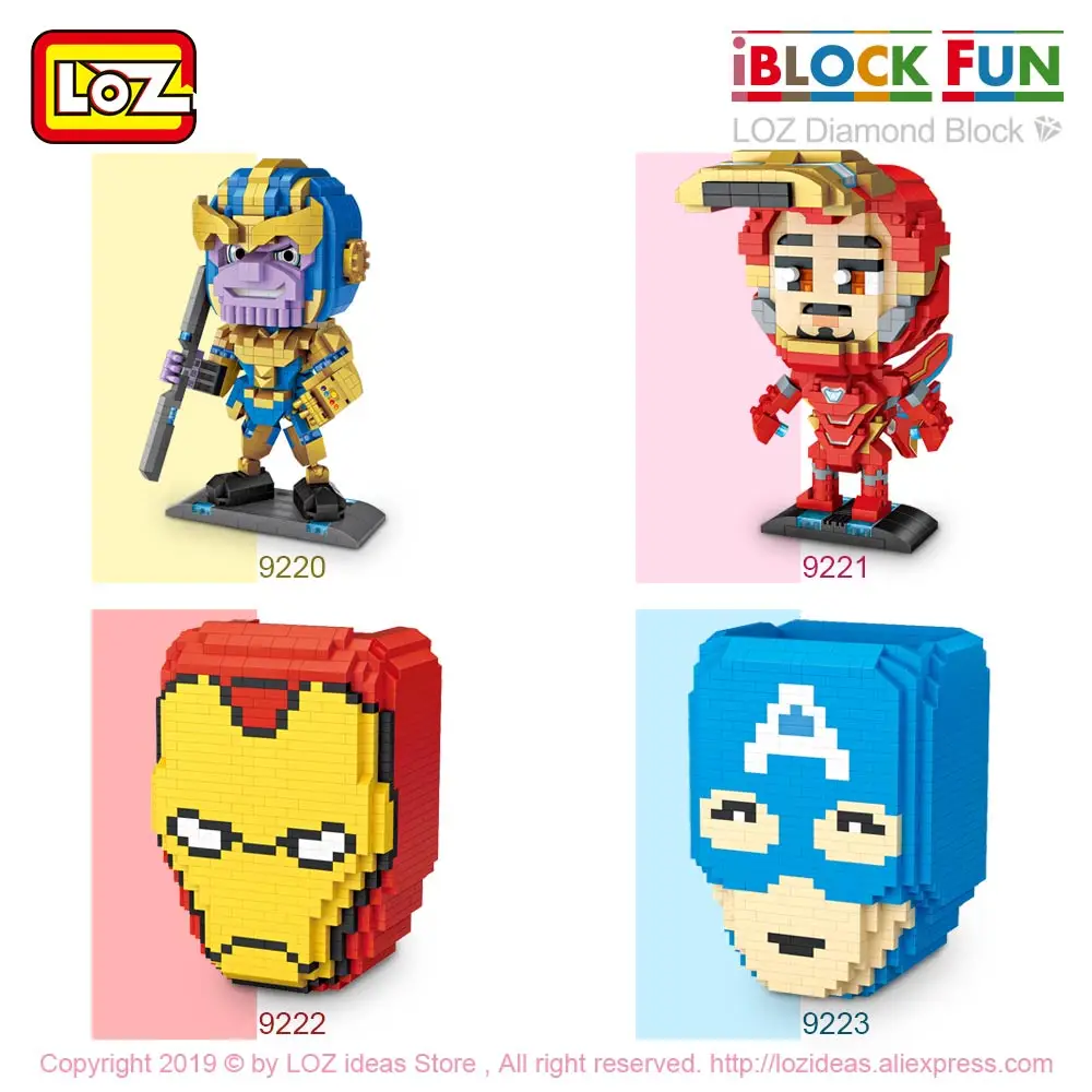 LOZ Diamant Blokken Super Hero Iron Movie Characters Plastic Bouwstenen Model Educatief Speelgoed voor Kinderen Penhouder DIY