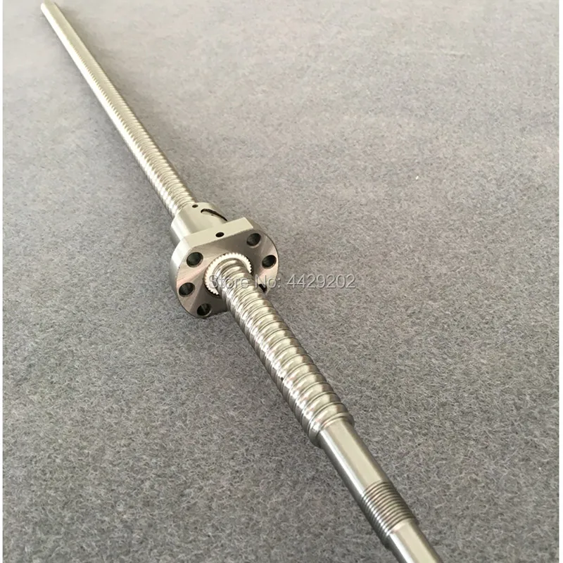 BallScrew SFU1605 L= 200 300 400 500 600 mm  Rolled Ball screw with single Ballnut for CNC parts BK/BF12 standard end machined