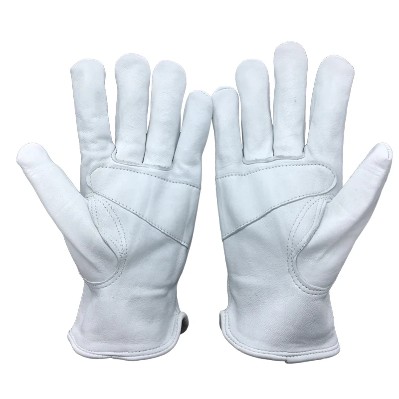 Guantes de trabajo de seguridad de cuero de oveja para hombre, protectores de seguridad para conductores deportivos, guantes de soldadura resistentes al desgaste, 4030