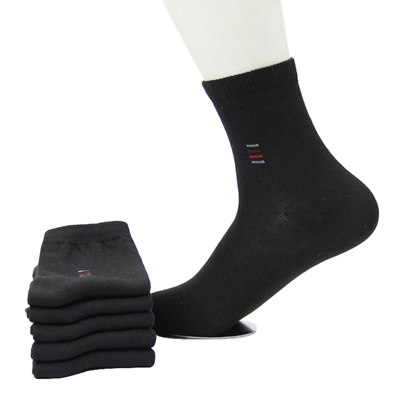 5pair = 10 pçs meias masculinas clássico marca de negócios calcetines hombre meias de alta qualidade respirável algodão casual masculino meias meias