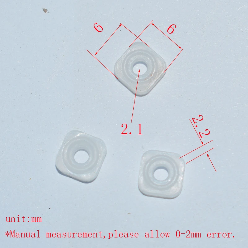 10/100pc 6x6mm soft rubber motor leakage water gasket dron rc car plane robot kids toys for boys diy baby accessories montessori