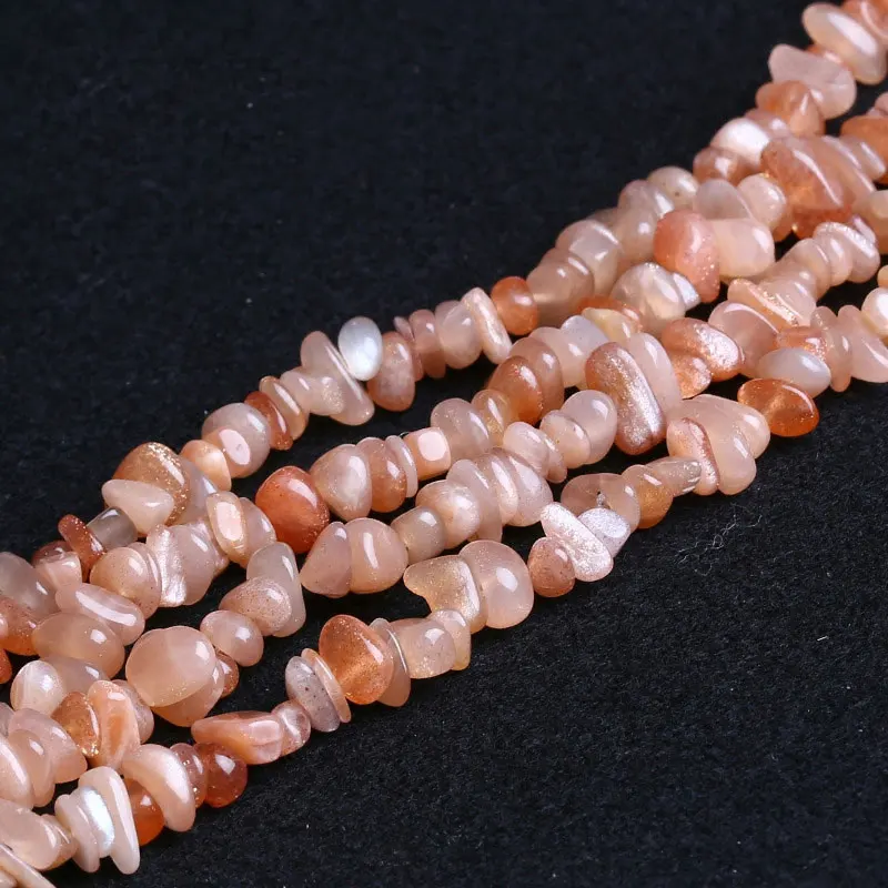 3-5x6-8mm Orange Sunstone Beads Natural Freeform Chips Stone Beads For Jewelry Making Beads 32'' Needlework DIY Beads Trinket