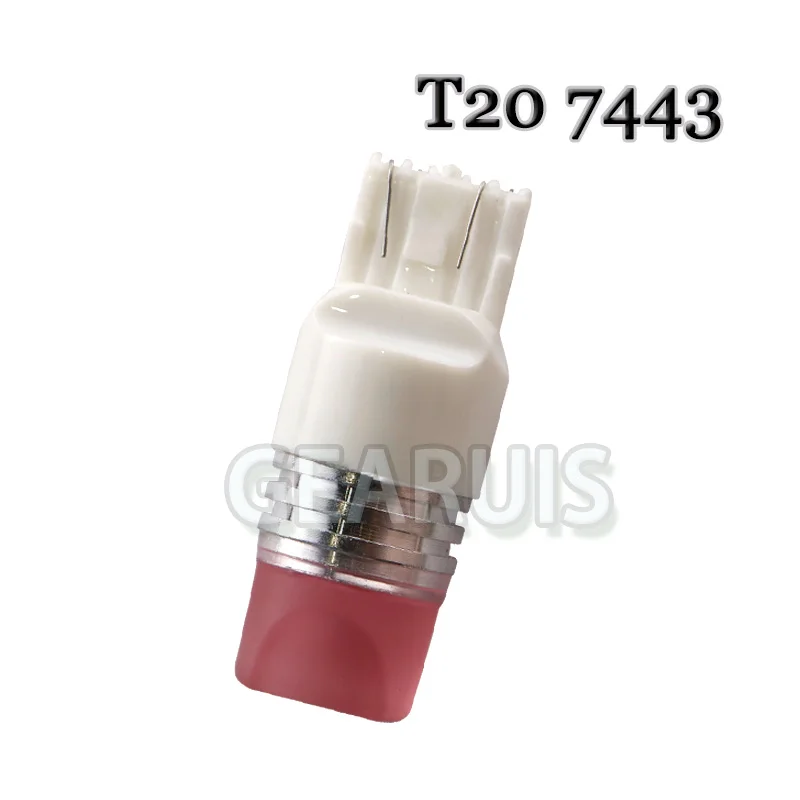 50pcs Strobe flash T20 7440 7443 582 W21W T25 3156 3157 3D 9 SMD 2835 LED White Red Yellow Turn Signal Light Brake Lamp 12V