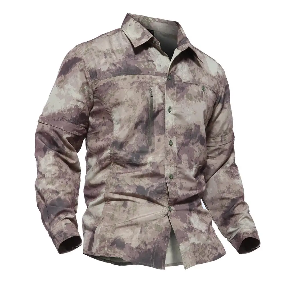 

Shanghai Story Removable Military Camouflage Shirt Men Spring Summer Detachable Sleeve Tactical Shirts Army Combat Shirts