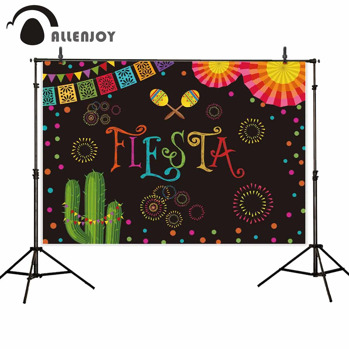 Allenjoy photography backdrops colorful Mexico fiesta celebrate festival party photo background camera photobooth photocall