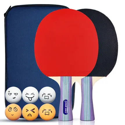 

[TB02]Table tennis bat Double shot beginner level ping pong shot against students and children entertainment shot single shot