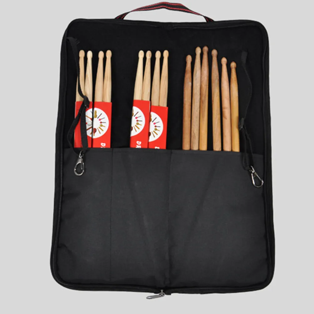 Top quality professional luxury portable durable thicker drum stick Bags drumstick carrying cases gig bags padded cover black