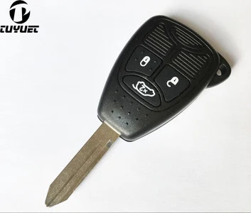 Replacement Remote Key Shell 3 Buttons For Chrysler Car Key Blanks Case With Button Rubber Pad