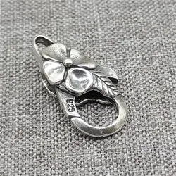 925 Sterling Silver Flower Lobster Clasp for Bracelet Necklace
