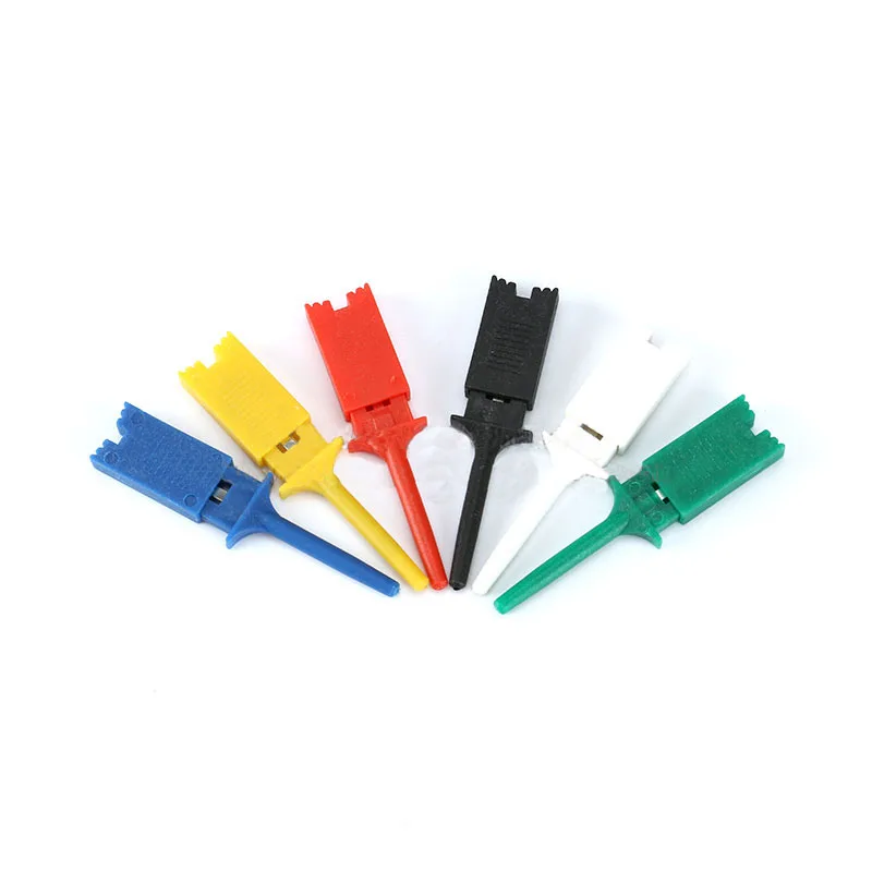 Free shipping 100pcs Insulation Materials Test Hook Clip Logic Analyzer Logic Test Clip Multimeter hook color option