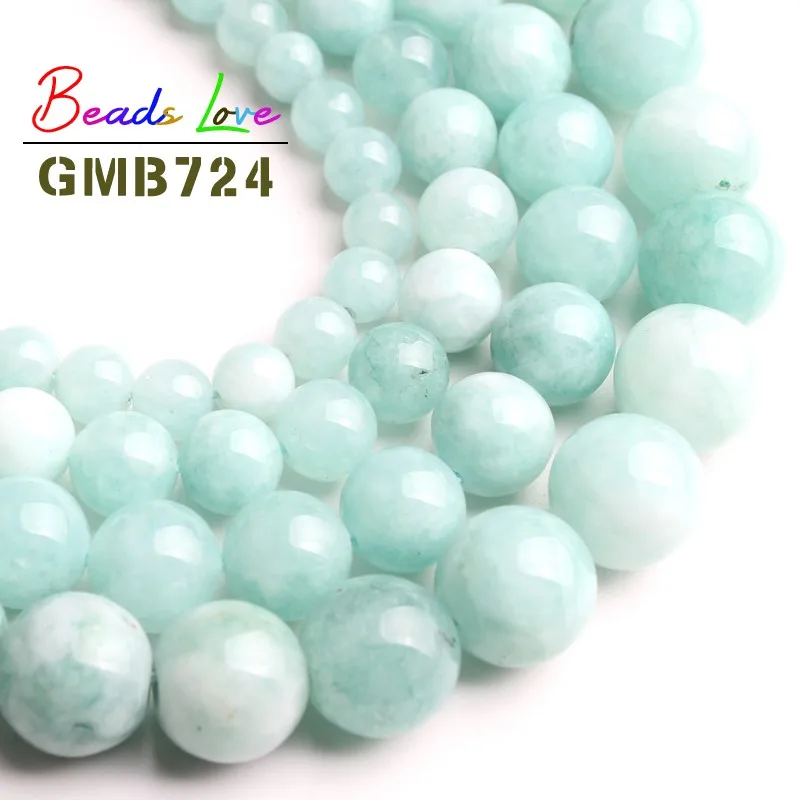 Size 6/8/10/12mm Angelite Stone Beads For Jewelry Making Round Shape Loose Spacer DIY Necklace Bracelet 15 Inches Wholesale