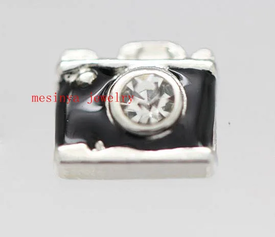 10pcs black camera   floating charms for glass locket, FC-342. Min amount $15 per order mixed items