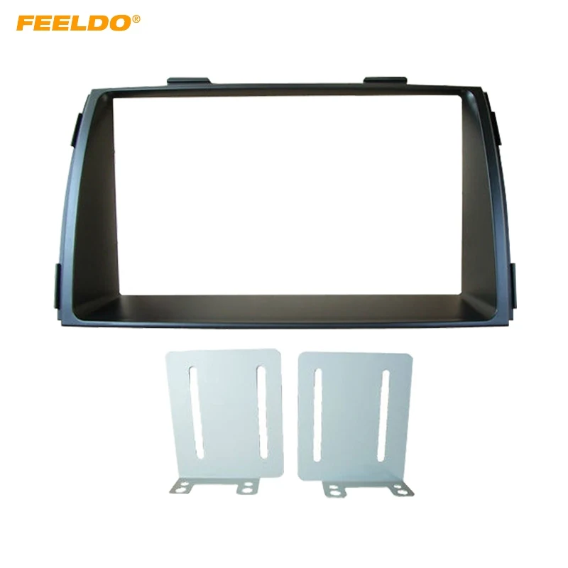 FEELDO 2Din Car Refitting DVD Radio Fascia Frame for KIA Sorento 2012+ Dashboard Installation Mount Frame Panel Trim Kit #HQ5167