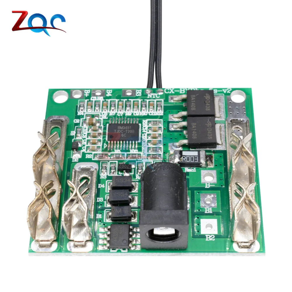 Battery Charging Protection Board 5S 18/21V 20A Li-Ion Lithium Battery Pack Protection Circuit Board BMS Module for Power Tools