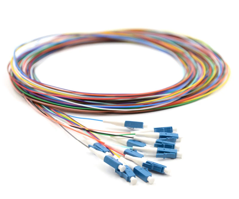 1.5M 12 fiber LC/APC 9/125 Single-mode Fiber Optical Pigtail Cable