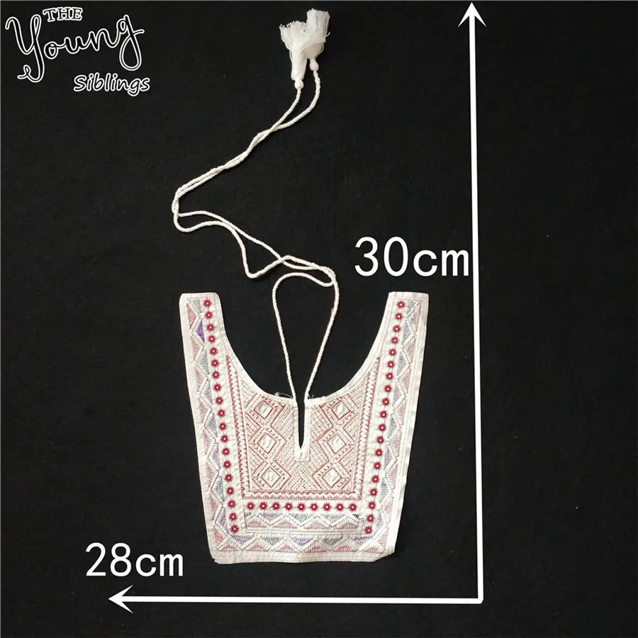 New arrive Ethnic style Embroidered Lace Neckline Sewing Embroidery Craft Collar Sewing Lace Fabric DIY Accessories Scrapbooking