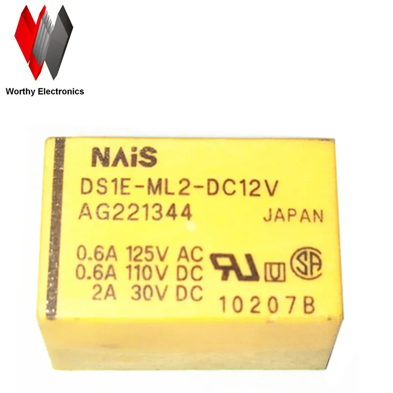 

Free shiping wholesale 10pcs/lot relay DS1E-ML2-DC12V