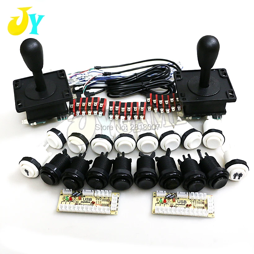 USB Game Control DIY Arcade Cabinet Kit Zero Delay USB Controller To PC Raspberry Pi Board  Joystick 4/8 way Push Buttons