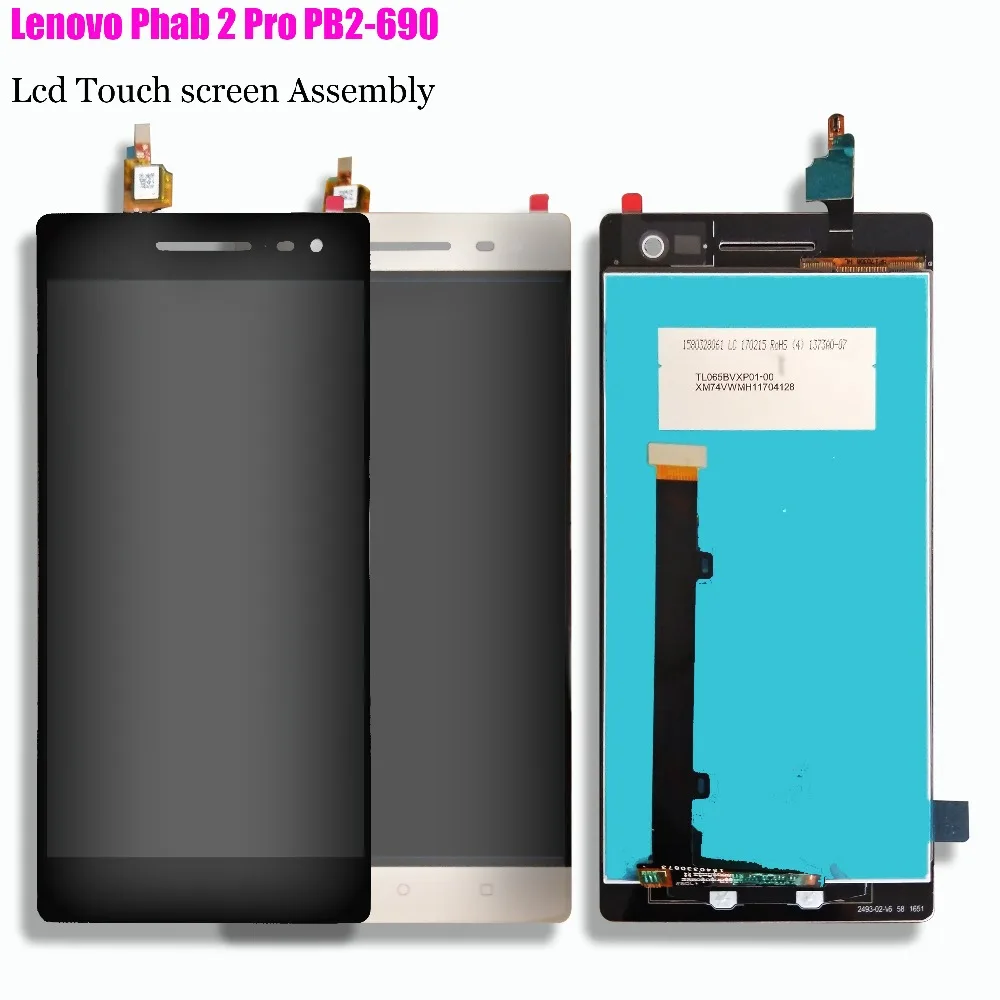 6.4inch For Lenovo PHAB2 PRO PB2-690N PB2-690 Lcd Screen Display WIth Touch Glass DIgitizer Assembly Replacement Parts