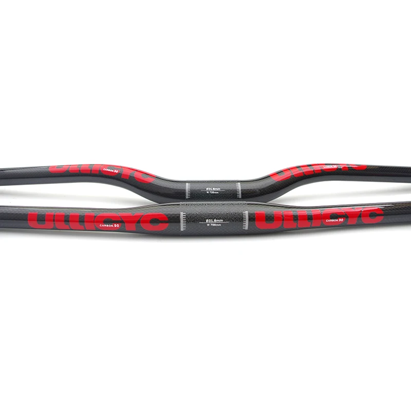 ULLICYC Colorful Full Carbon Fiber MTB/Mountain Bicycle Straight Flat/Bend Riser Handlebar Carbon Bike Part 31.8*600-740