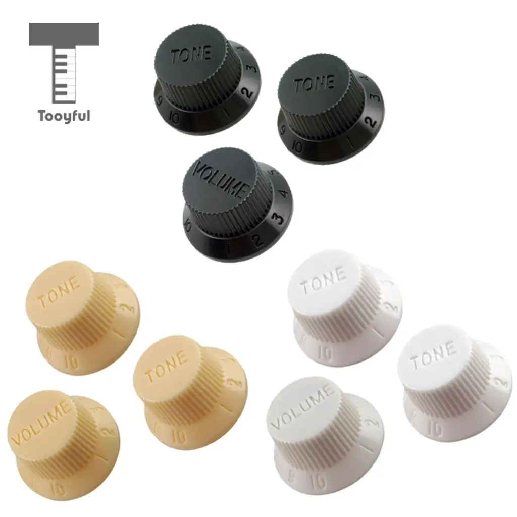 Tooyful Volume Knob Tone Button Replacement Parts for ST Sq Squier Guitar Accessries Pack of 3