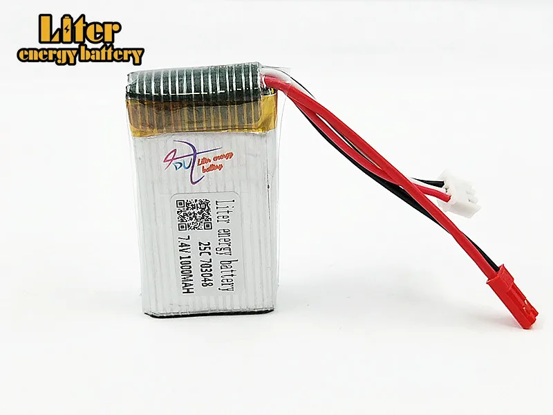 7.4V 1000mAh WLtoys V262 V333 V666 RC Quadcopter Spare Parts Battery V262-15 703048 25c