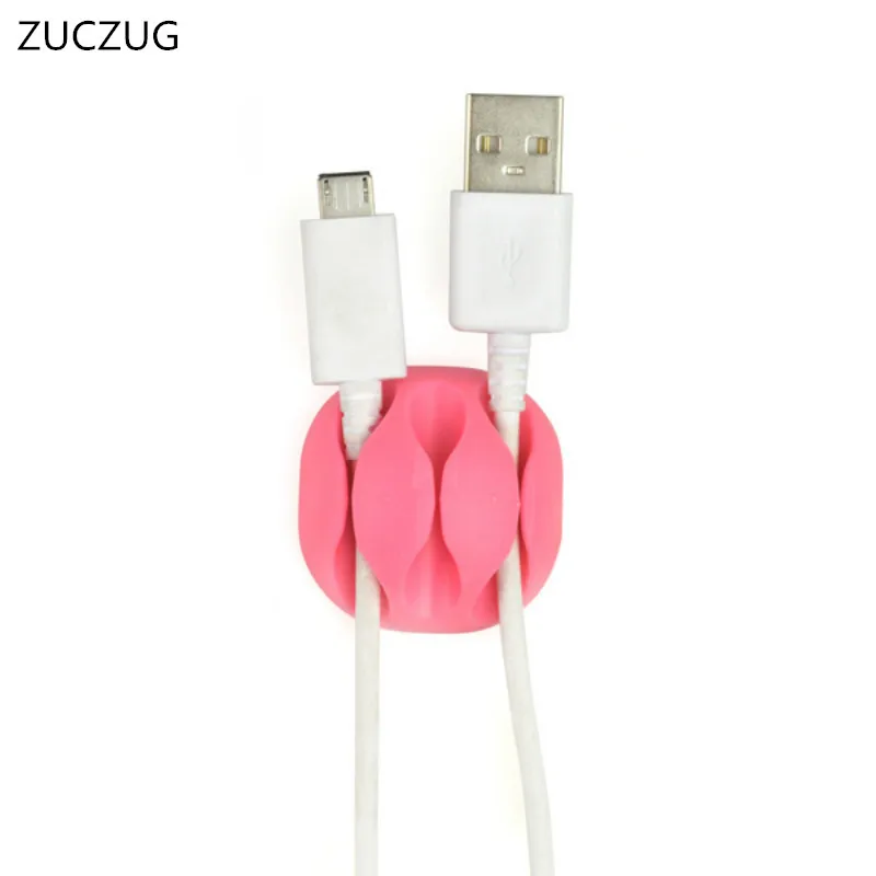 ZUCZUG Desktop Cable Clip Cable Winder Wire Organizer Cable Cord Holder Management System Wire Earphone Winder