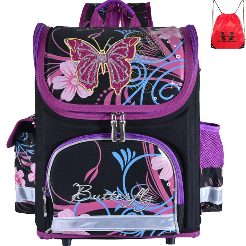 new arrival Kids hot boys car school Backpack butterfly winx EVA FOLDED orthopedic Children School Bags Girls mochila infantil