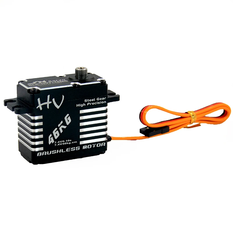 Free shipping Jx BLS-HV7146MG 46KG HV High Precision Steel Gear Full CNC Aluminum Brushless Standard Servo for helicopter Robot