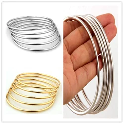 High quality Silver Or  Gold  color Jewelry 316L Stainless Steel Luxury Brand Stylish Round Womens 5pcs/Set Bangle Bracelet