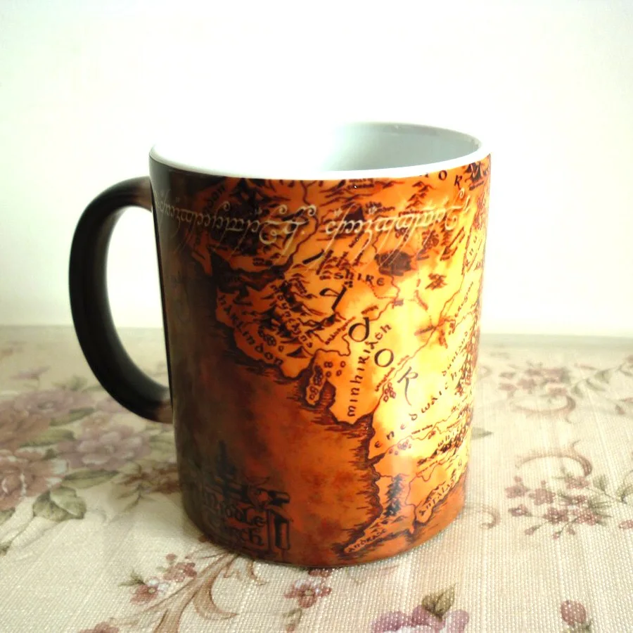 Creative Map Magic Mug Hot Drink Cup Color Changing Mug Marauders Map Coffee Tea Milk Mugs Novelty Gifts